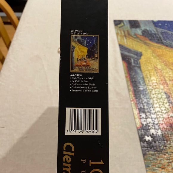 Clementoni Museum Collection Van Gogh Cafe Terrace at Night 1000 Piece Puzzle - Picture 3 of 3